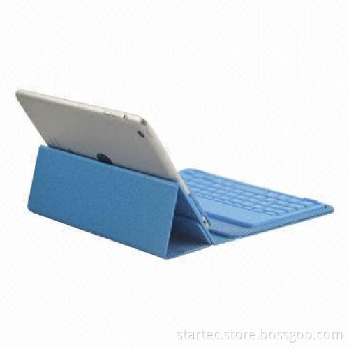 Silicone Bluetooth Keyboard for iPad Mini, with Leather Case